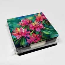 Load image into Gallery viewer, West Virginia Rhododendrons in Watercolor PU Leather Note Paper Holder