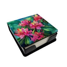 Load image into Gallery viewer, West Virginia Rhododendrons in Watercolor PU Leather Note Paper Holder