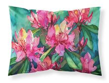 Load image into Gallery viewer, West Virginia Rhododendrons in Watercolor Fabric Standard Pillowcase – Artistic Decorative Front, White Back