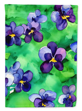 Load image into Gallery viewer, Wisconsin Wood Violets in Watercolor House Flag