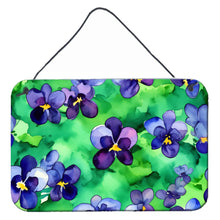 Load image into Gallery viewer, Wisconsin Wood Violets in Watercolor Wall or Door Hanging Prints