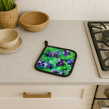 Load image into Gallery viewer, Wisconsin Wood Violets in Watercolor Pair of Pot Holders