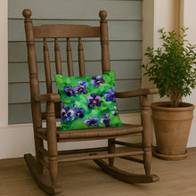 Load image into Gallery viewer, Wisconsin Wood Violets in Watercolor Throw Pillow