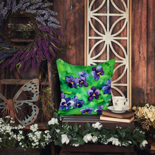 Load image into Gallery viewer, Wisconsin Wood Violets in Watercolor Throw Pillow