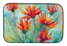 Load image into Gallery viewer, Wyoming Indian Paintbrush in Watercolor Dish Drying Mat