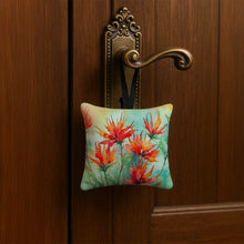 Load image into Gallery viewer, Wyoming Indian Paintbrush in Watercolor Hanging Square Fabric Ornament 3.5 × 3.5