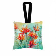 Load image into Gallery viewer, Wyoming Indian Paintbrush in Watercolor Hanging Square Fabric Ornament 3.5 × 3.5