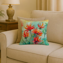 Load image into Gallery viewer, Wyoming Indian Paintbrush in Watercolor Throw Pillow