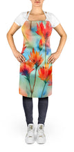 Load image into Gallery viewer, Wyoming Indian Paintbrush in Watercolor Apron – Artist-Designed Kitchen, BBQ &amp; Craft Apron