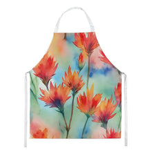 Load image into Gallery viewer, Wyoming Indian Paintbrush in Watercolor Apron – Artist-Designed Kitchen, BBQ &amp; Craft Apron