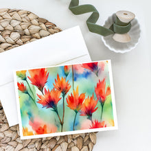 Load image into Gallery viewer, Wyoming Indian Paintbrush in Watercolor Greeting Cards -  Blank Note Cards – 8-Pack of Artist-Designed Cards with Envelopes