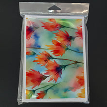 Load image into Gallery viewer, Wyoming Indian Paintbrush in Watercolor Greeting Cards -  Blank Note Cards – 8-Pack of Artist-Designed Cards with Envelopes
