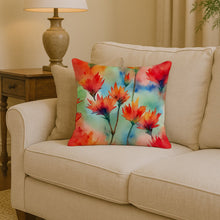 Load image into Gallery viewer, Wyoming Indian Paintbrush in Watercolor Throw Pillow