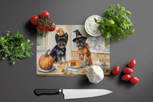 Load image into Gallery viewer, Affenpinscher Fall Kitchen Pumpkins Glass Cutting Boards – Durable, Decorative Kitchen Art Large