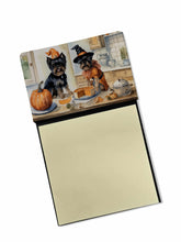 Load image into Gallery viewer, Affenpinscher Fall Kitchen Pumpkins Sticky Note Holder- Refiilable Desk Accessory Note Pad