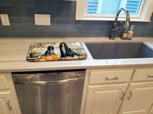 Load image into Gallery viewer, Afghan Hound Fall Kitchen Pumpkins Dish Drying Mat