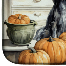 Load image into Gallery viewer, Afghan Hound Fall Kitchen Pumpkins Dish Drying Mat
