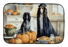 Load image into Gallery viewer, Afghan Hound Fall Kitchen Pumpkins Dish Drying Mat