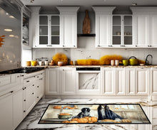 Load image into Gallery viewer, Afghan Hound Fall Kitchen Pumpkins Runner Mat 28x58