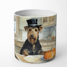 Load image into Gallery viewer, Airedale Terrier Fall Kitchen Pumpkins Decorative Soy Candle