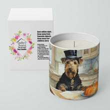 Load image into Gallery viewer, Airedale Terrier Fall Kitchen Pumpkins Decorative Soy Candle