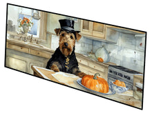 Load image into Gallery viewer, Airedale Terrier Fall Kitchen Pumpkins Runner Mat 28x58