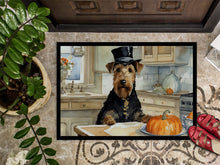 Load image into Gallery viewer, Airedale Terrier Fall Kitchen Pumpkins Doormat -  18x27 Decorative Floor Mat – Indoor/Outdoor Rug