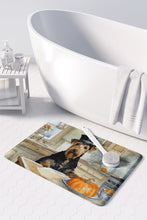 Load image into Gallery viewer, Airedale Terrier Fall Kitchen Pumpkins Memory Foam Kitchen Mat