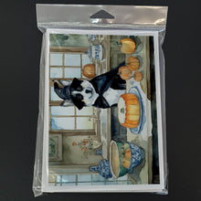 Load image into Gallery viewer, Akita Fall Kitchen Pumpkins Greeting Cards -  Blank Note Cards – 8-Pack of Artist-Designed Cards with Envelopes