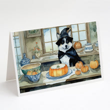 Load image into Gallery viewer, Akita Fall Kitchen Pumpkins Greeting Cards -  Blank Note Cards – 8-Pack of Artist-Designed Cards with Envelopes