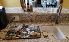 Load image into Gallery viewer, American Eskimo Fall Kitchen Pumpkins Dish Drying Mat