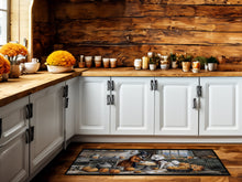 Load image into Gallery viewer, American Eskimo Fall Kitchen Pumpkins Runner Mat 28x58