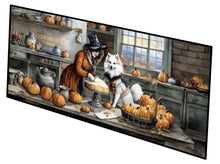 Load image into Gallery viewer, American Eskimo Fall Kitchen Pumpkins Runner Mat 28x58