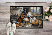 Load image into Gallery viewer, American Eskimo Fall Kitchen Pumpkins Doormat - 24x36 Decorative Floor Mat – Indoor/Outdoor Rug with Artistic Flair