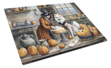 Load image into Gallery viewer, American Eskimo Fall Kitchen Pumpkins Glass Cutting Boards – Durable, Decorative Kitchen Art Large