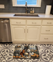 Load image into Gallery viewer, American Eskimo Fall Kitchen Pumpkins Memory Foam Kitchen Mat