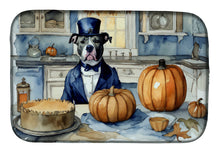 Load image into Gallery viewer, Pit Bull Terrier Fall Kitchen Pumpkins Dish Drying Mat