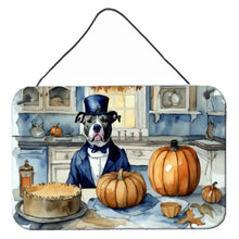 Load image into Gallery viewer, Pit Bull Terrier Fall Kitchen Pumpkins Wall or Door Hanging Prints