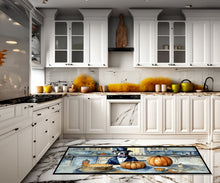 Load image into Gallery viewer, Pit Bull Terrier Fall Kitchen Pumpkins Runner Mat 28x58