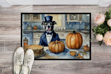Load image into Gallery viewer, Pit Bull Terrier Fall Kitchen Pumpkins Doormat -  18x27 Decorative Floor Mat – Indoor/Outdoor Rug
