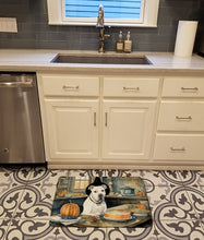 Load image into Gallery viewer, Pit Bull Terrier Fall Kitchen Pumpkins Memory Foam Kitchen Mat