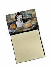 Load image into Gallery viewer, Pit Bull Terrier Fall Kitchen Pumpkins Sticky Note Holder- Refiilable Desk Accessory Note Pad