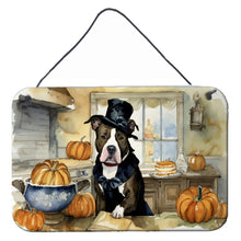 Load image into Gallery viewer, Pit Bull Terrier Fall Kitchen Pumpkins Wall or Door Hanging Prints