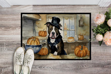 Load image into Gallery viewer, Pit Bull Terrier Fall Kitchen Pumpkins Doormat - 24x36 Decorative Floor Mat – Indoor/Outdoor Rug with Artistic Flair