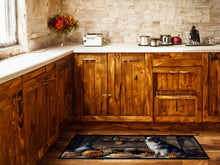 Load image into Gallery viewer, Australian Shepherd Fall Kitchen Pumpkins Runner Mat 28x58