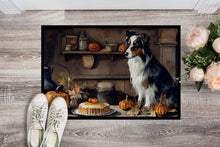 Load image into Gallery viewer, Australian Shepherd Fall Kitchen Pumpkins Doormat - 24x36 Decorative Floor Mat – Indoor/Outdoor Rug with Artistic Flair