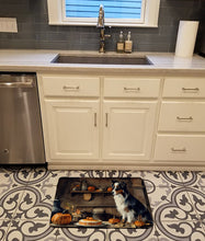 Load image into Gallery viewer, Australian Shepherd Fall Kitchen Pumpkins Memory Foam Kitchen Mat