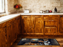Load image into Gallery viewer, Australian Terrier Fall Kitchen Pumpkins Runner Mat 28x58