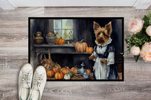 Load image into Gallery viewer, Australian Terrier Fall Kitchen Pumpkins Doormat -  18x27 Decorative Floor Mat – Indoor/Outdoor Rug