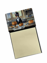 Load image into Gallery viewer, Basenji Fall Kitchen Pumpkins Sticky Note Holder- Refiilable Desk Accessory Note Pad